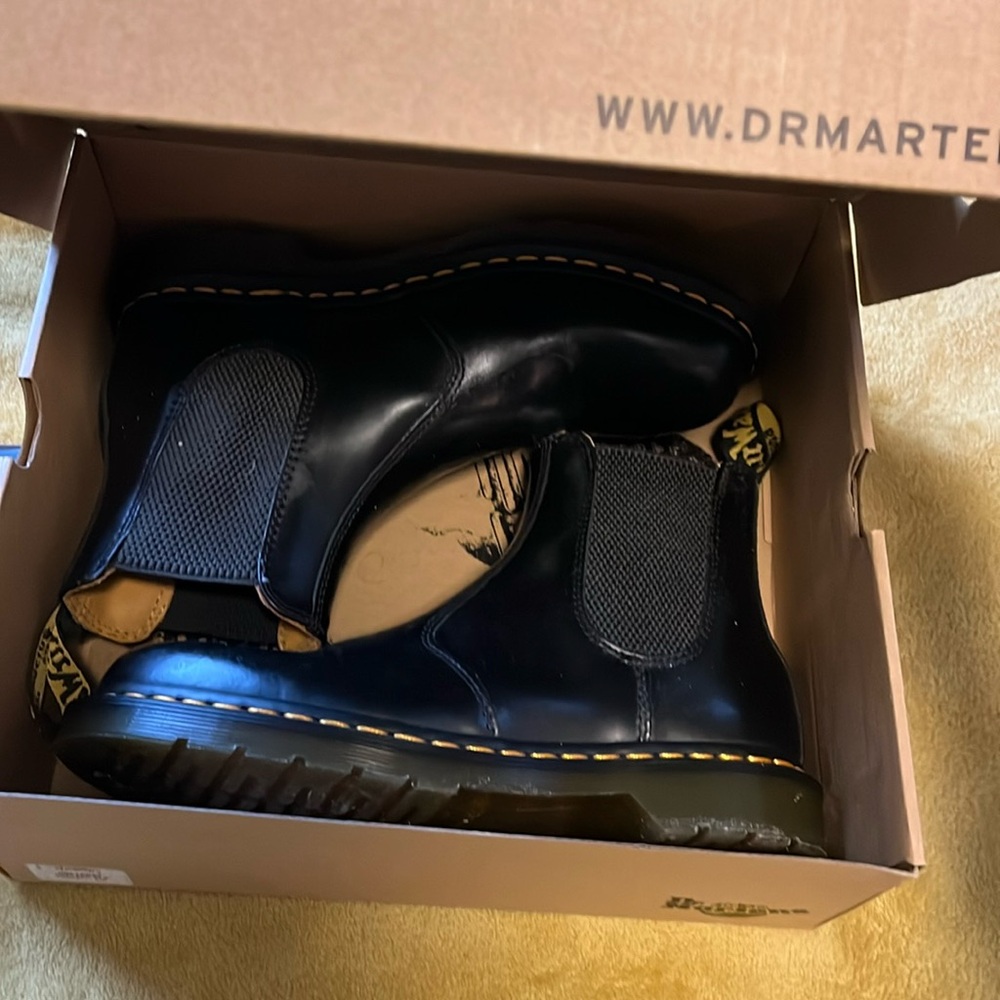 Dr. Martens Black Chelsea Boot with Shoe Care Kit
